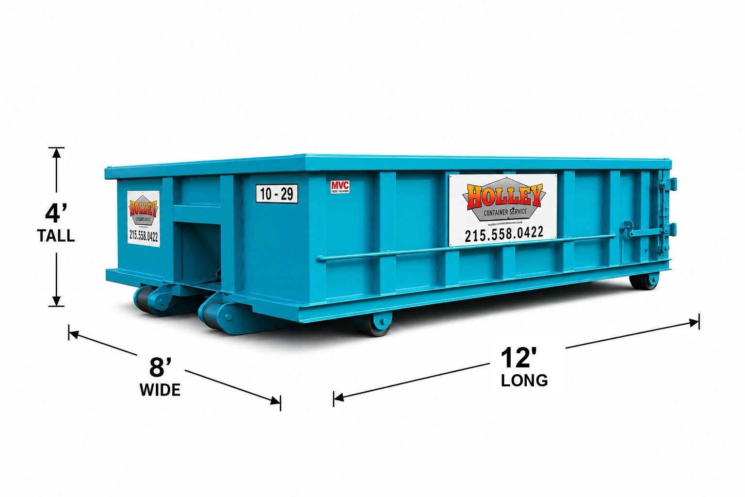10 yard Holley rolloff dumpster