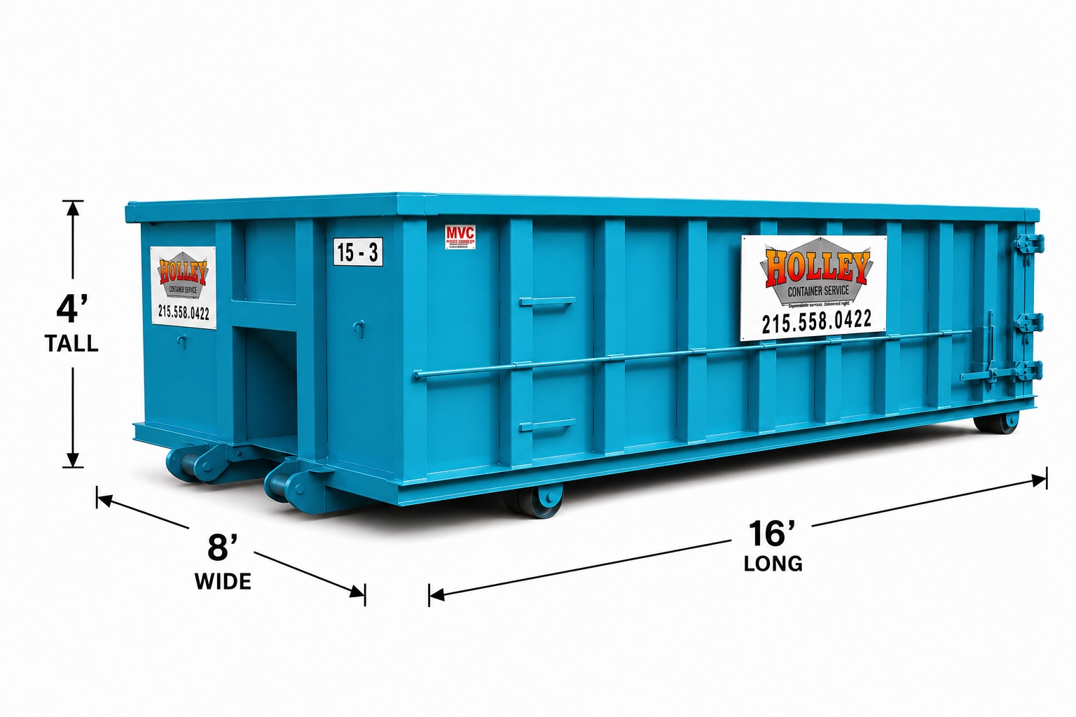 15 yard Holley rolloff dumpster
