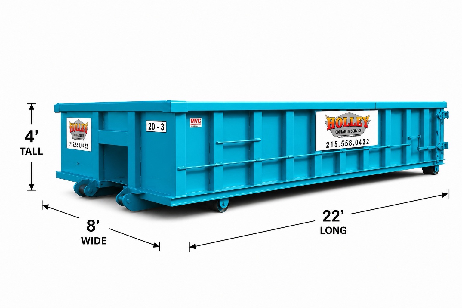 20 yard Holley rolloff dumpster