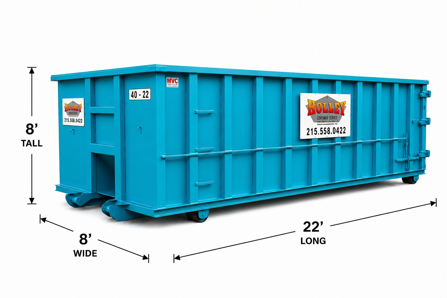 40 yard Holley rolloff dumpster
